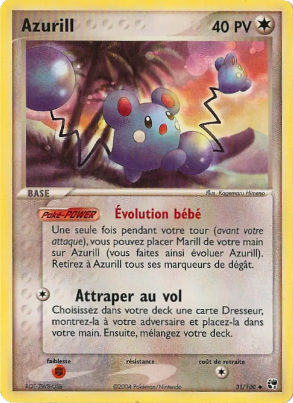 Carte Azurill 31/100 – EX Tempête de sable