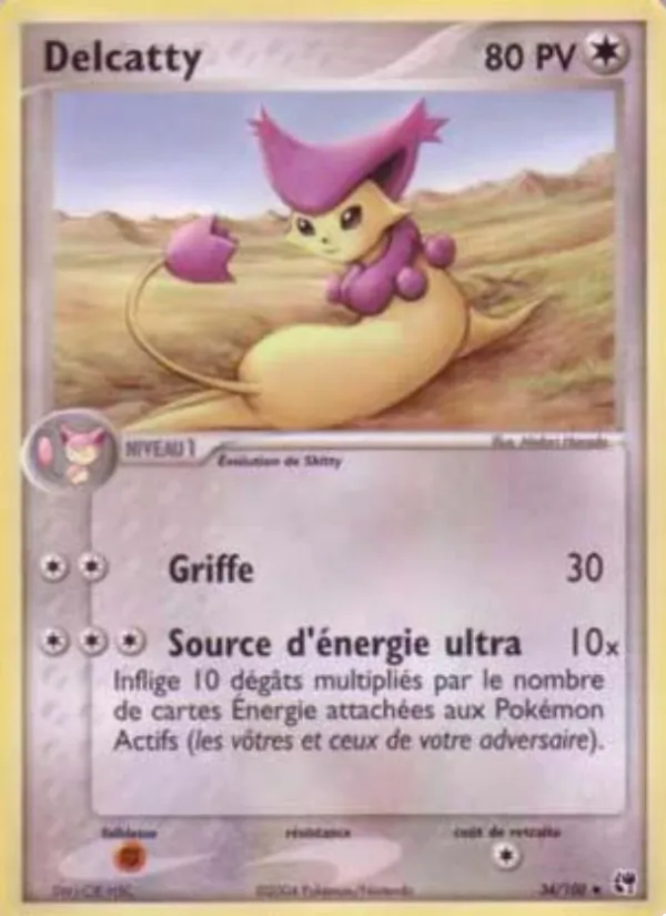 Carte Delcatty 34/100 – EX Tempête de sable