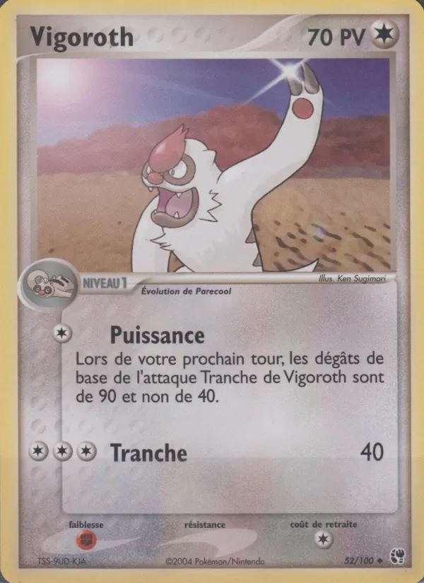 Carte Vigoroth 52/100 – EX Tempête de sable