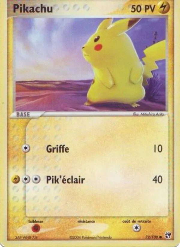 Carte Pikachu 72/100 – EX Tempête de sable