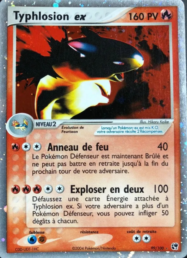 Carte Typhlosion ex 99/100 – EX Tempête de sable