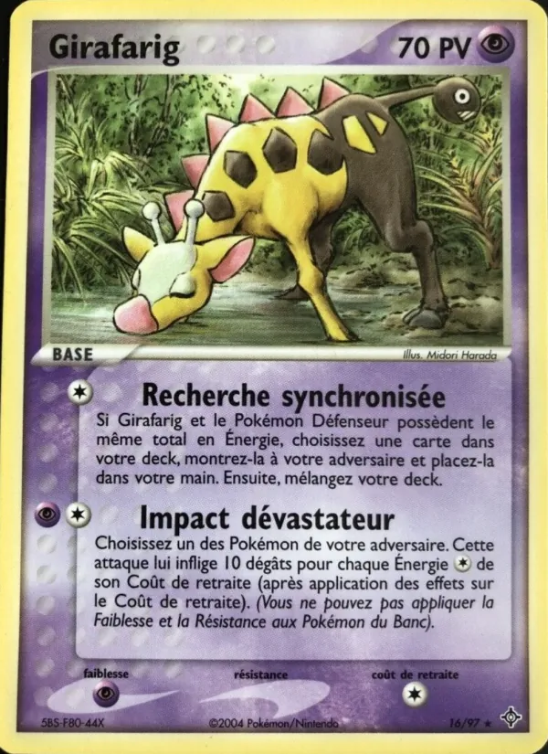 Carte Girafarig 16/97 – EX Dragon