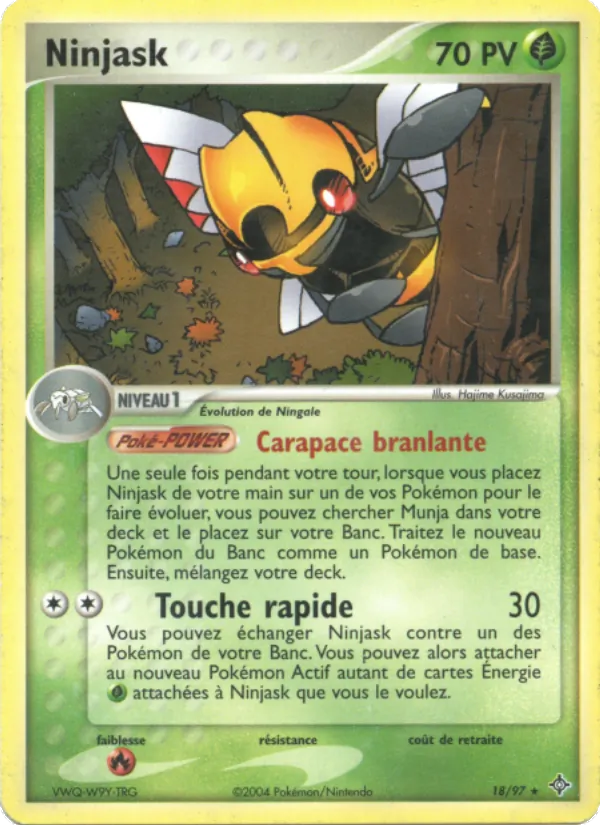 Carte Ninjask 18/97 – EX Dragon