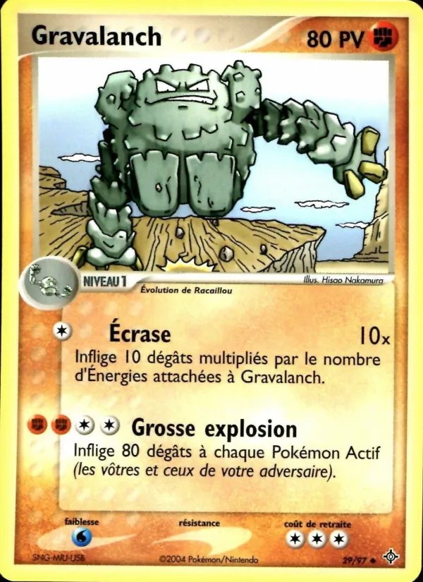 Carte Gravalanch 29/97 – EX Dragon