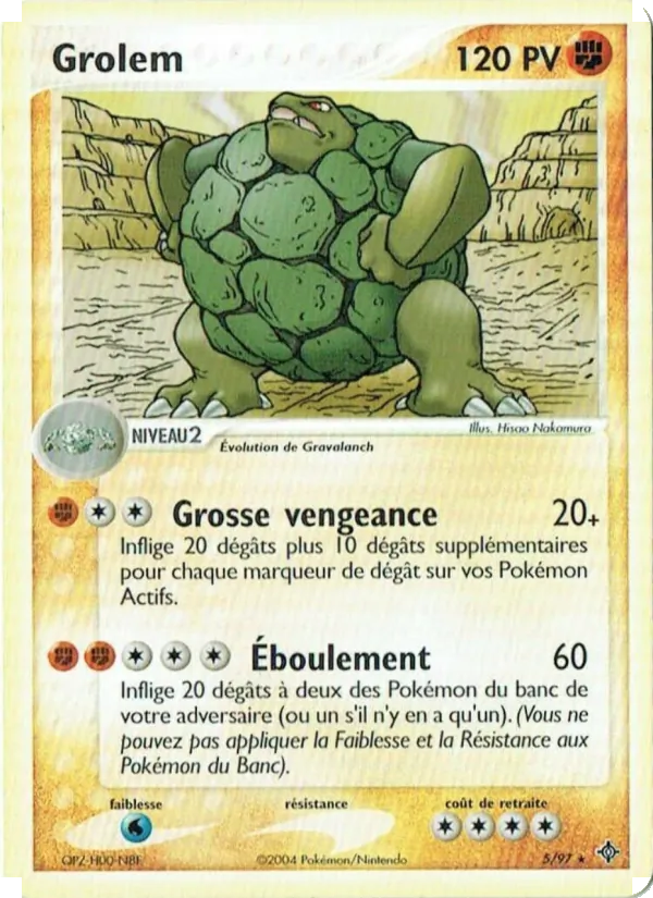 Carte Grolem 5/97 – EX Dragon