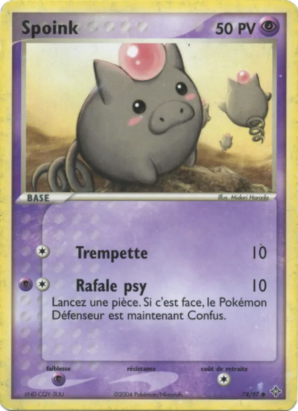 Carte Spoink 74/97 – EX Dragon