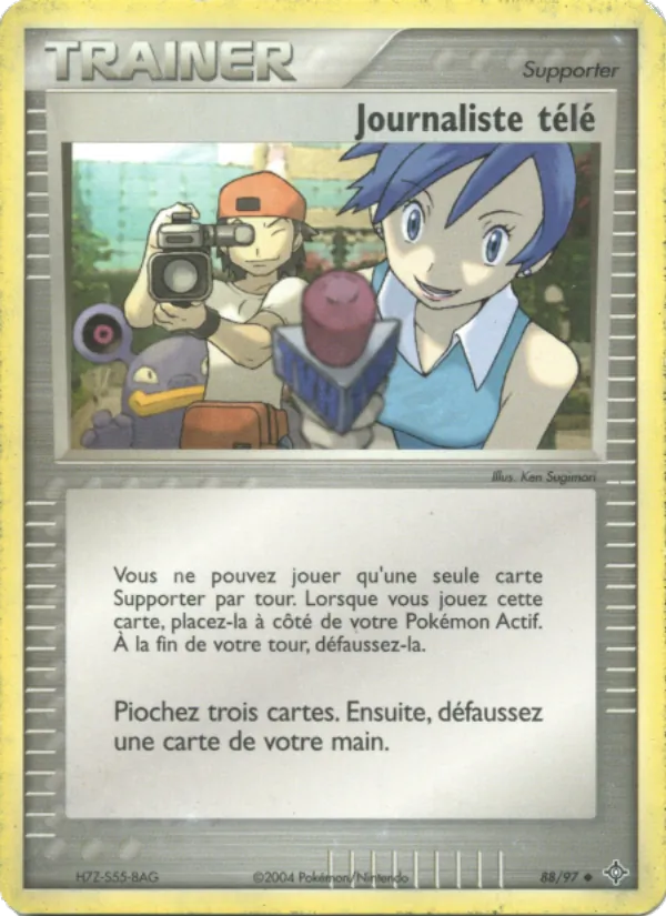 Carte Journaliste télé 88/97 – EX Dragon