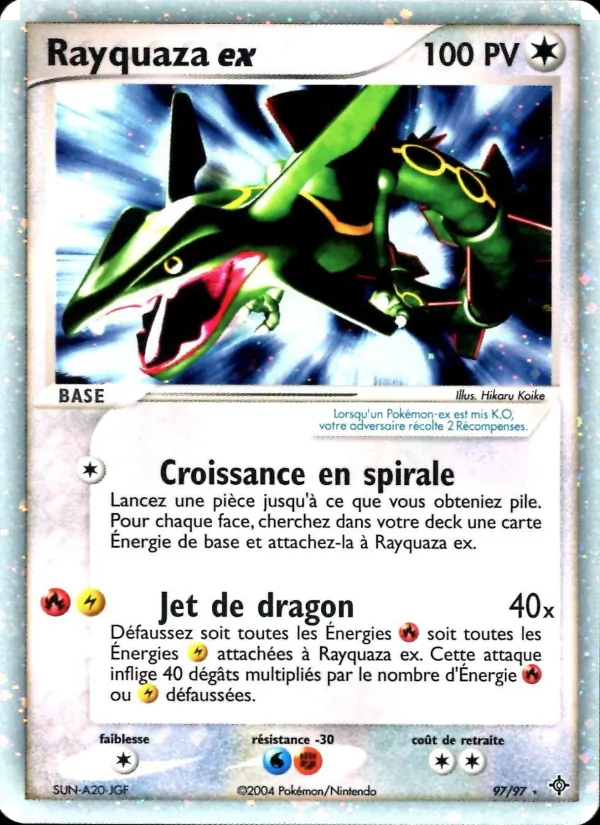 Carte Rayquaza ex 97/97 – EX Dragon