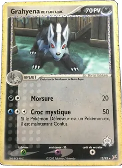 Carte Grahyena de Team Aqua 15/95 – EX Team Magma VS Team Aqua