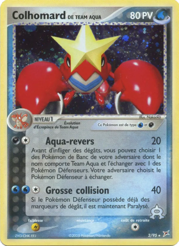 Carte Colhomard de Team Aqua 2/95 – EX Team Magma VS Team Aqua