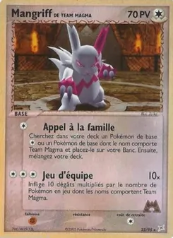 Carte Mangriff de Team Magma 23/95 – EX Team Magma VS Team Aqua