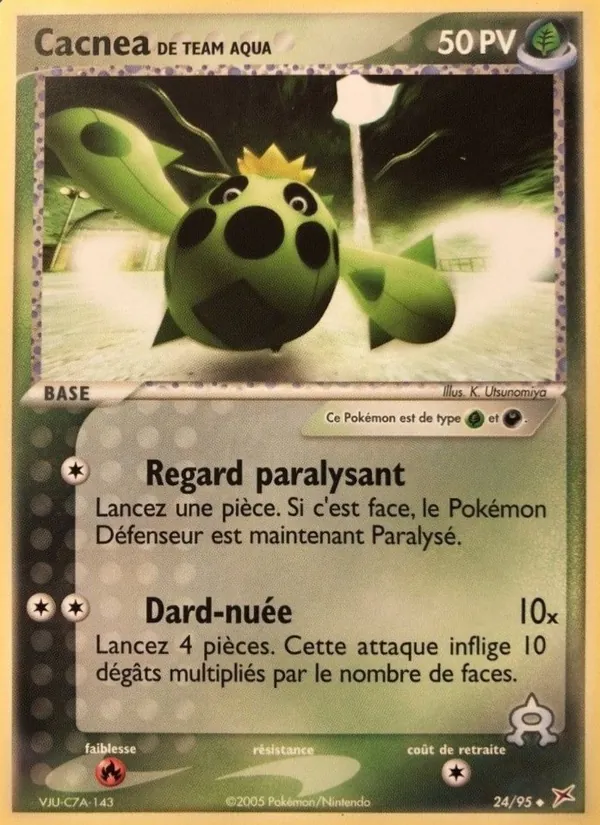 Carte Cacnea de Team Aqua 24/95 – EX Team Magma VS Team Aqua