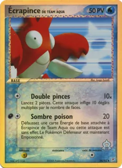 Carte Écrapince de Team Aqua 26/95 – EX Team Magma vs Team Aqua