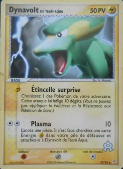 Carte Dynavolt de Team Aqua 27/95 – EX Team Magma VS Team Aqua