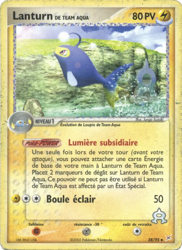 Carte Lanturn de Team Aqua 28/95 – EX Team Magma VS Team Aqua