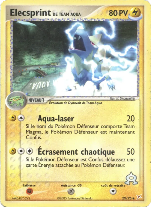 Carte Elecsprint de Team Aqua 29/95 – EX Team Magma VS Team Aqua