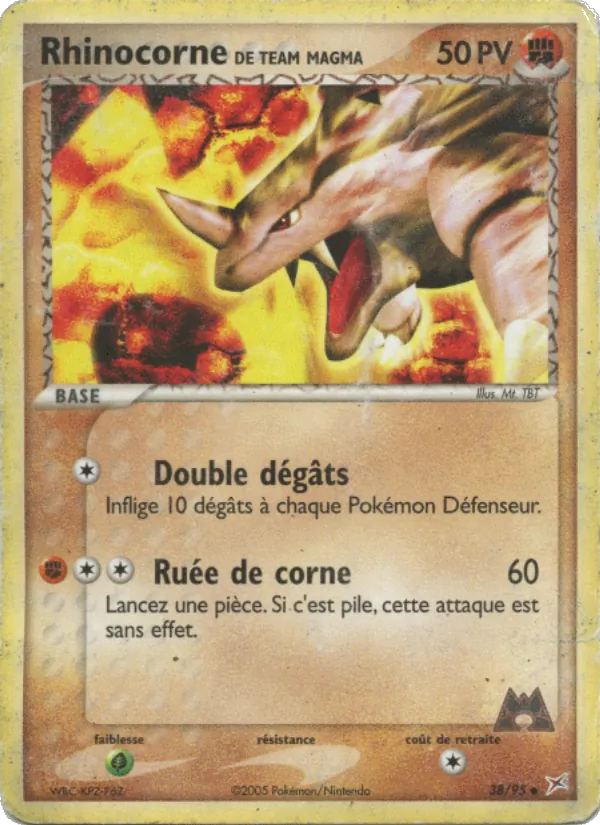 Carte Rhinocorne de Team Magma 38/95 – EX Team Magma VS Team Aqua