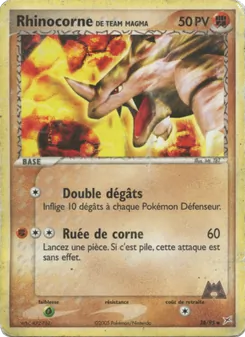 Carte Rhinocorne de Team Magma 38/95 – EX Team Magma VS Team Aqua