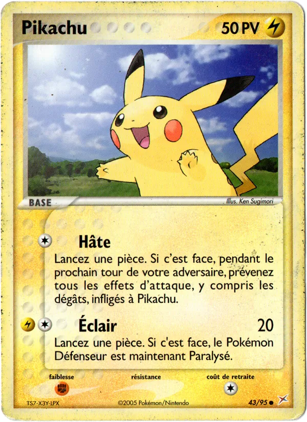 Carte Pikachu 43/95 – EX Team Magma VS Team Aqua
