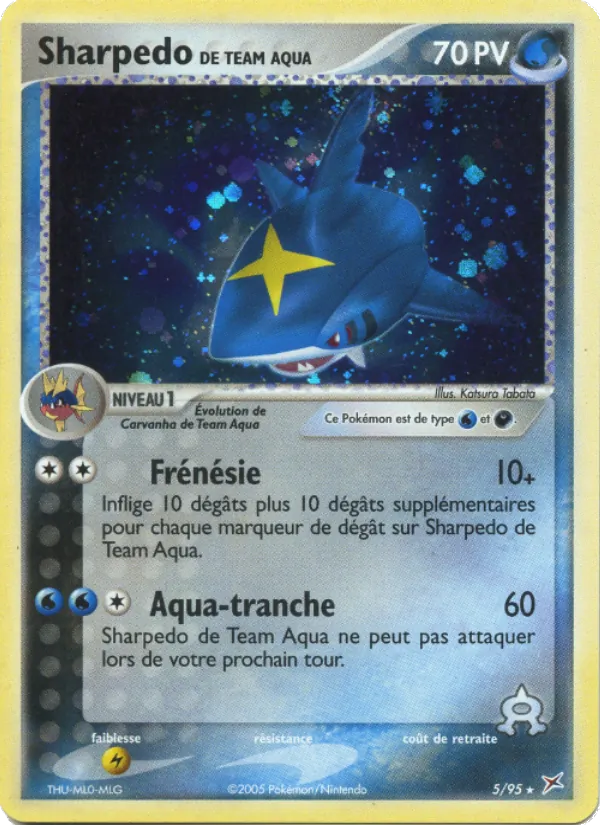Carte Sharpedo de Team Aqua 5/95 – EX Team Magma VS Team Aqua
