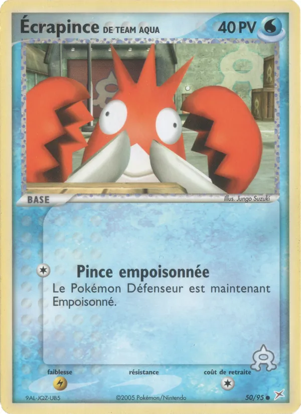 Carte Écrapince de Team Aqua 50/95 – EX Team Magma VS Team Aqua
