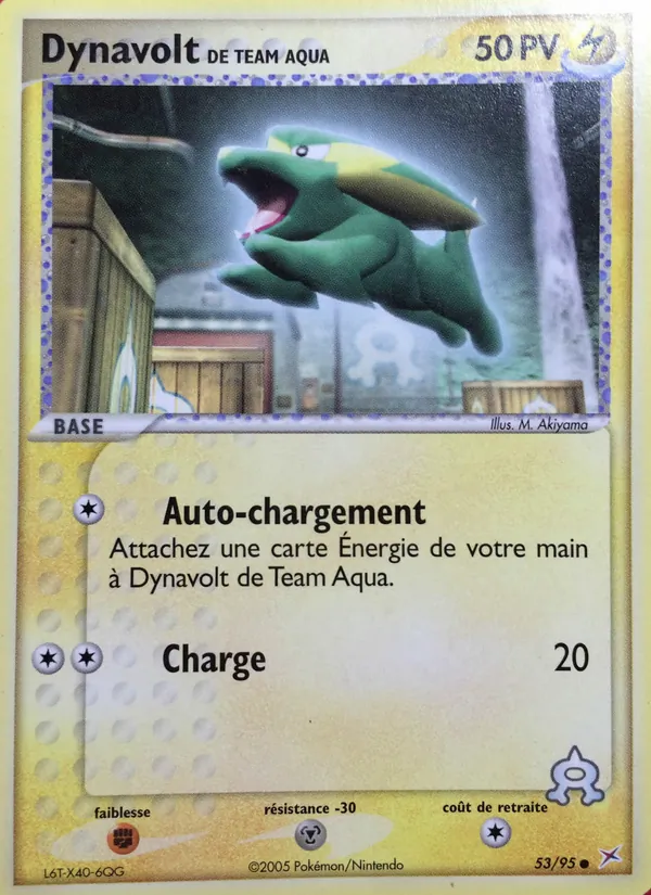 Carte Dynavolt de Team Aqua 53/95 – EX Team Magma VS Team Aqua