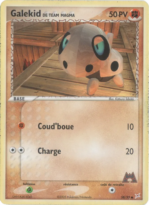 Carte Galekid de Team Magma 58/95 – EX Team Magma VS Team Aqua