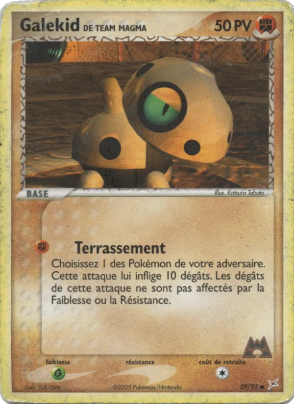 Carte Galekid de Team Magma 59/95 – EX Team Magma VS Team Aqua