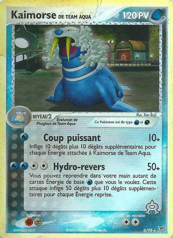 Carte Kaimorse de Team Aqua 6/95 – EX Team Magma VS Team Aqua