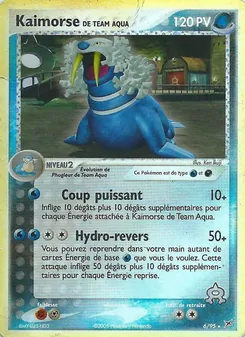 Carte Kaimorse de Team Aqua 6/95 – EX Team Magma vs Team Aqua
