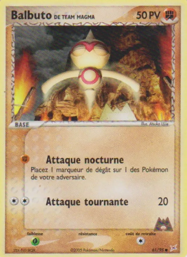 Carte Balbuto de Team Magma 61/95 – EX Team Magma VS Team Aqua