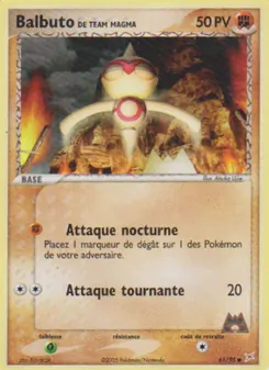 Carte Balbuto de Team Magma 61/95 – EX Team Magma vs Team Aqua