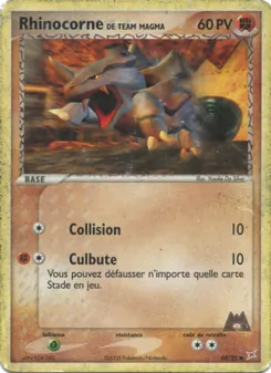 Carte Rhinocorne de Team Magma 68/95 – EX Team Magma VS Team Aqua