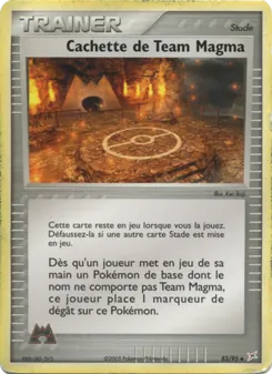 Carte Cachette de Team Magma 83/95 – EX Team Magma VS Team Aqua