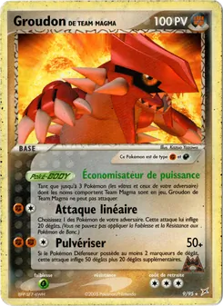 Carte Groudon de Team Magma 9/95 – EX Team Magma VS Team Aqua