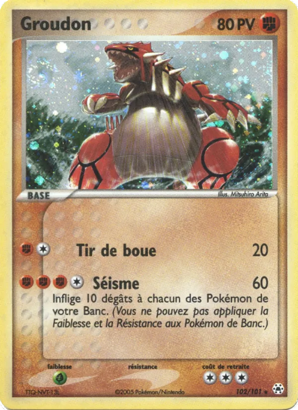 Carte Groudon 102/101 – EX Légendes Oubliées