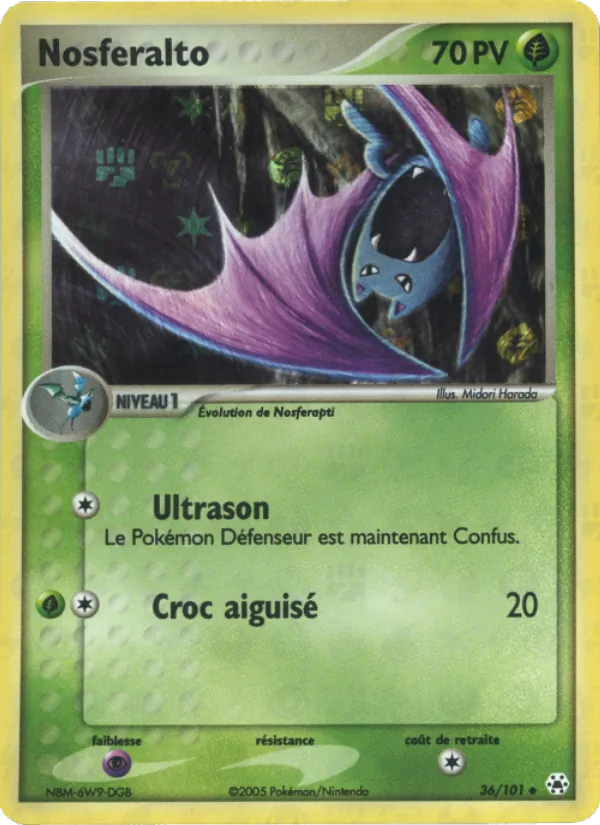 Carte Nosferalto 36/101 – EX Légendes Oubliées