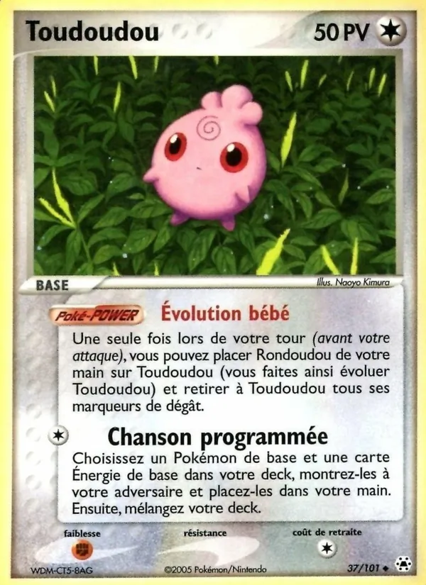 Carte Toudoudou 37/101 – EX Légendes Oubliées