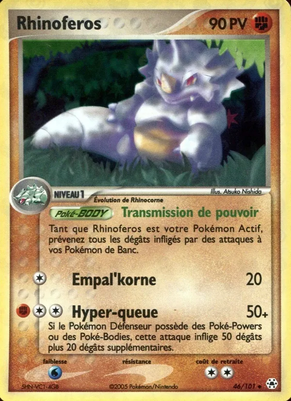 Carte Rhinoféros 46/101 – EX Légendes Oubliées