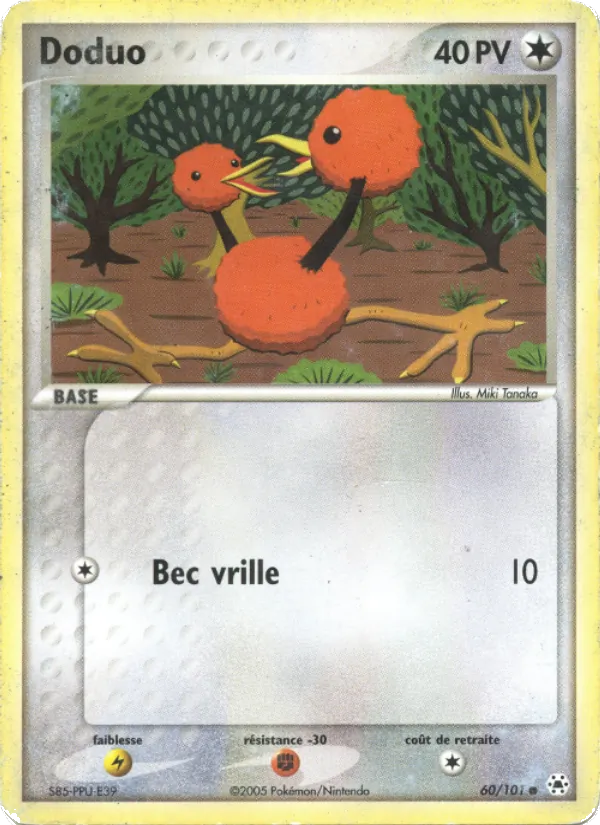 Carte Doduo 60/101 – EX Légendes Oubliées