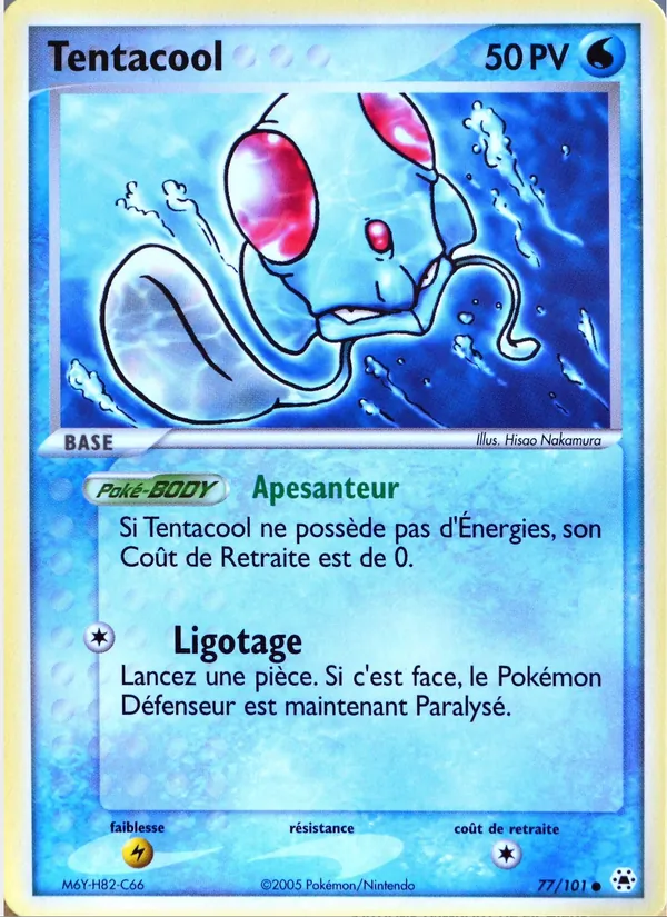 Carte Tentacool 77/101 – EX Légendes Oubliées