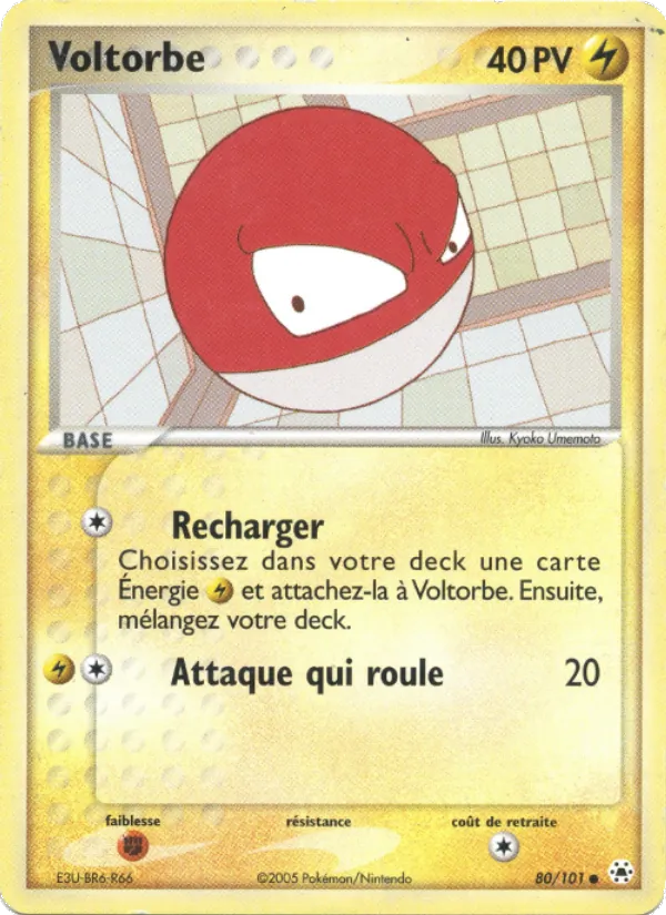Carte Voltorbe 80/101 – EX Légendes Oubliées