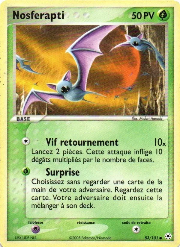 Carte Nosferapti 83/101 – EX Légendes Oubliées