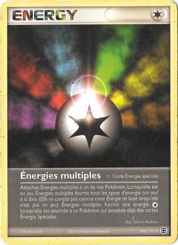Carte Énergies multiples 103/112 – EX Rouge Feu & Vert Feuille