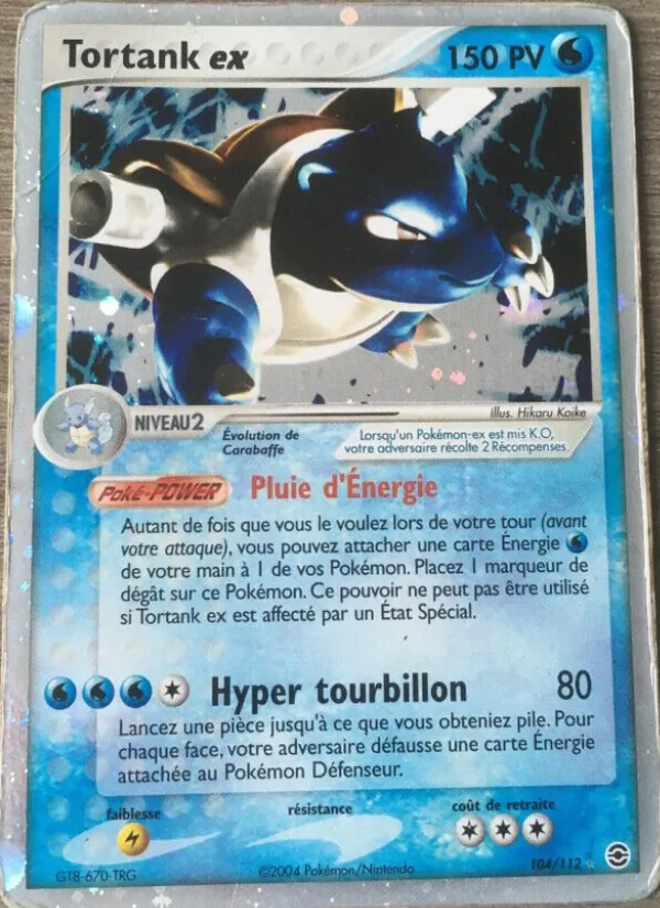 Carte Tortank ex 104/112 – EX Rouge Feu & Vert Feuille
