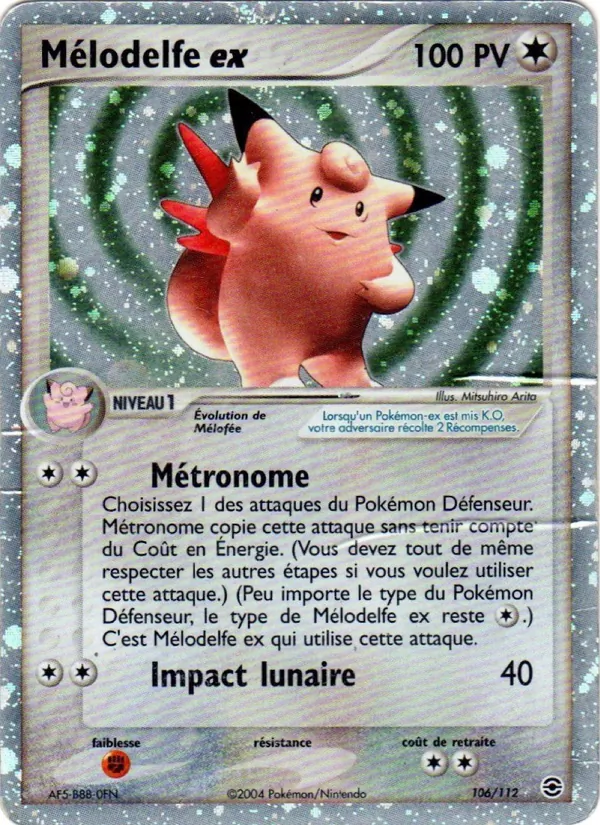 Carte Mélodelfe ex 106/112 – EX Rouge Feu & Vert Feuille