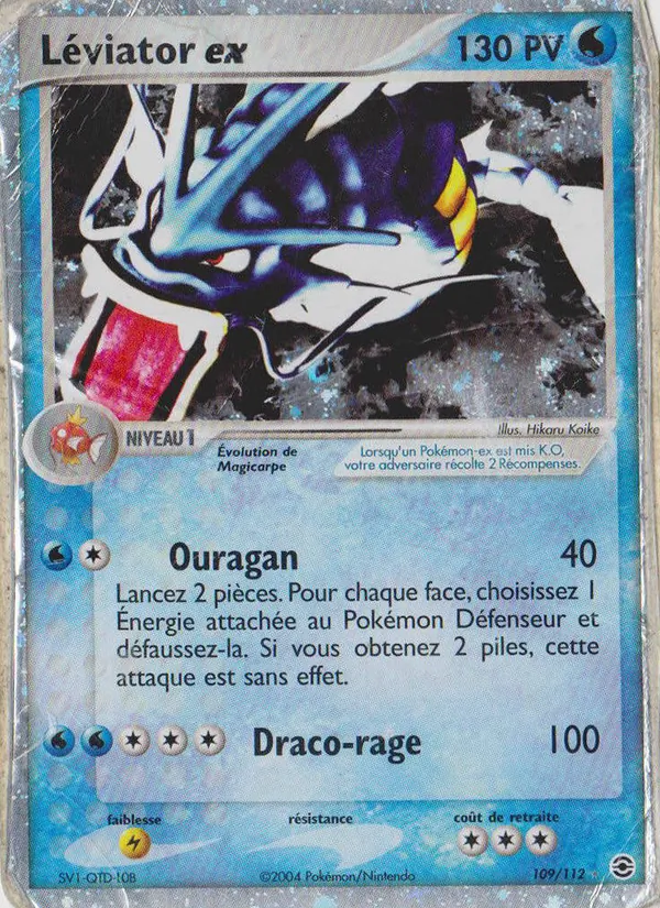 Carte Léviator ex 109/112 – EX Rouge Feu & Vert Feuille