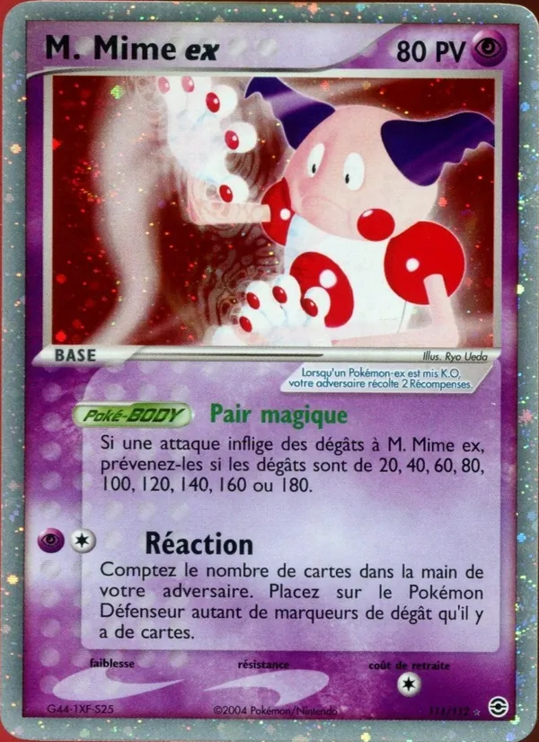 Carte M. Mime ex 111/112 – EX Rouge Feu & Vert Feuille
