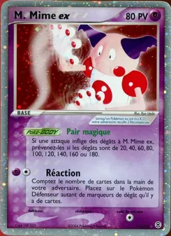Carte M. Mime ex 111/112 – EX Rouge Feu & Vert Feuille