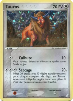 Carte Tauros 16/112 – EX Rouge Feu & Vert Feuille